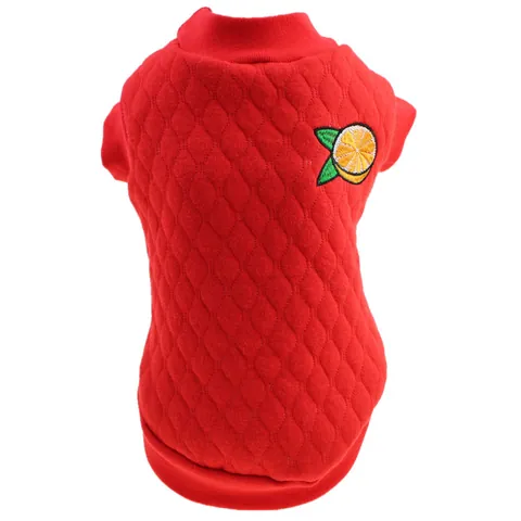 Huisdier Hond Herfst Winter Gewatteerde Warme Vest Zachte Pluche Borduurwerk Fruit Panda Patronen Twee-Potige Kleding Voor Kleine Honden