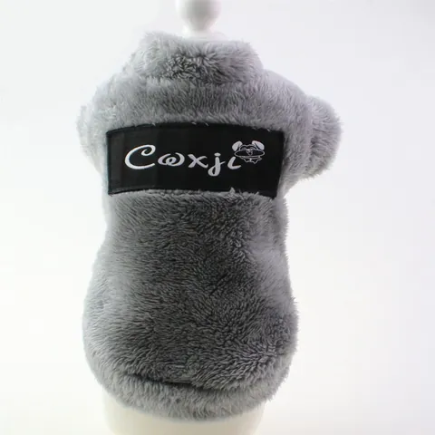 Autumn Winter Warm Coral Fleece Pet Clothes Small Dog Soft Plush T-Shirt Vest Puppy Kitten Comfortable Thermal Pet Apparel