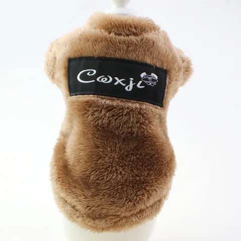 Autumn Winter Warm Coral Fleece Pet Clothes Small Dog Soft Plush T-Shirt Vest Puppy Kitten Comfortable Thermal Pet Apparel