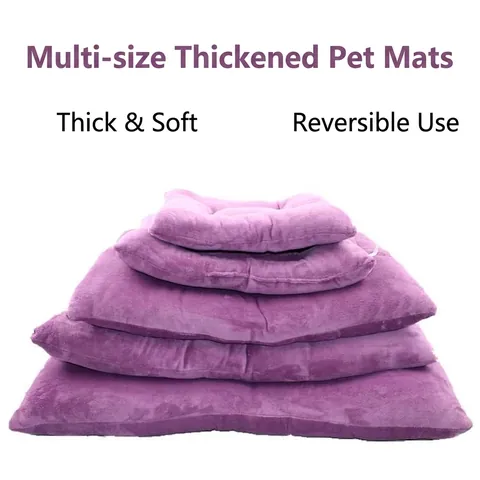 Warm Plush Pet Sleeping Mat Soft Thick Quilted Dog Pad Double-Sided Washable Bed Mattress For Small Medium Large Dogs Cats Winter