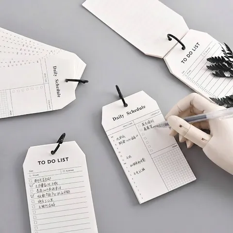 Pianificatore Giornaliero Portatile con Rilegatura ad Anelli Bloc-Notes Memo Creativo Per Ufficio Scuola Forniture di Cancelleria