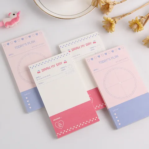 Korean Style Minimalist Tear-off Memo Pad Portable Daily Planner Message Note For School Office Stationery Supplies