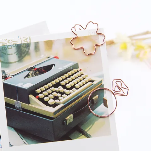 Creative Stainless Steel Rose Gold Bookmarks Cute Metal Wire Paper Clips For Book Notebook Journal Planner Office School Stationery Supplies Gift