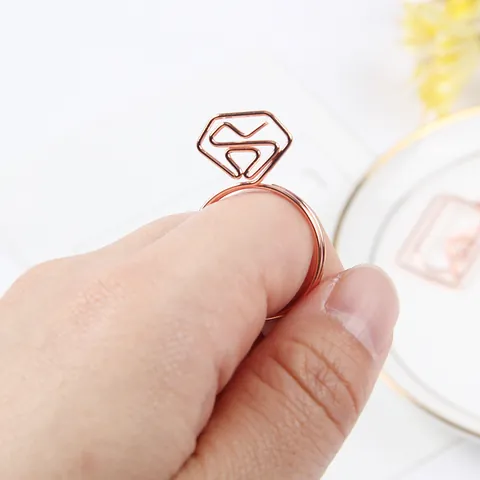 Creative Stainless Steel Rose Gold Bookmarks Cute Metal Wire Paper Clips For Book Notebook Journal Planner Office School Stationery Supplies Gift