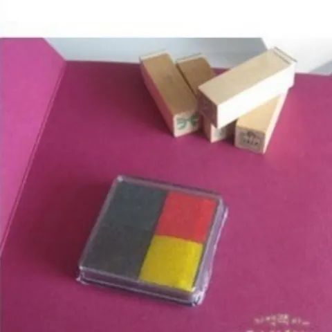 Multicolor Creative DIY Ink Pad Plastic Shell Craft Stamp Ink Pad For Scrapbooking Journaling Decorating Student Stationery
