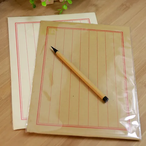 Briefpapier Im Traditionellen Chinesischen Stil Rotes Gitter Spezialpapier Kraftpapier Schreibwaren Für Korrespondenz Vintage