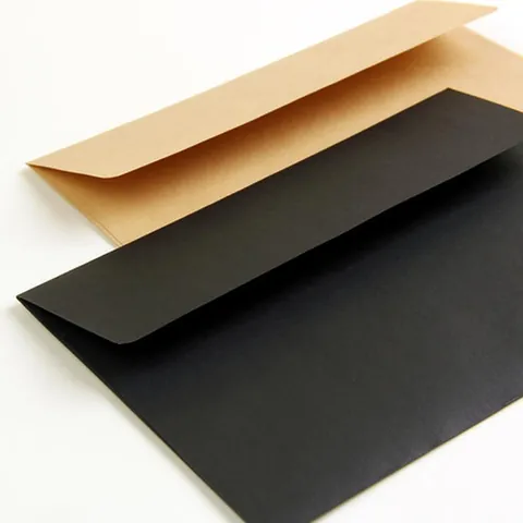 Sobres de Papel Kraft en Blanco Vintage Color Sólido Embalaje de Postales Para Bodas Cumpleaños Graduación Cartas de Invitación
