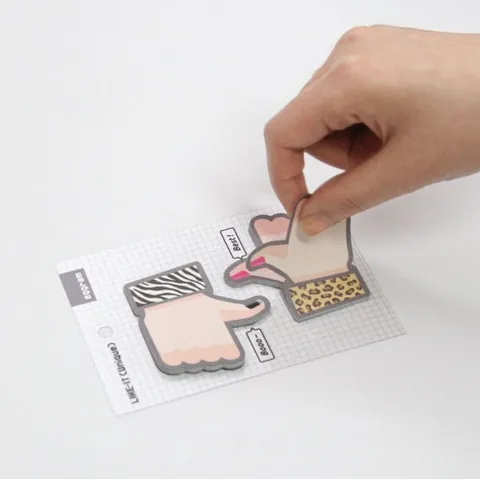 Creative Thumb Sticky Notes Cartoon Memo Pad Cute Office School Stationery Self Adhesive Notes