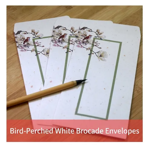 Vintage Chinesischer Stil Papier Umschläge Mit Blumen Vögel Tuschmalerei Mustern Für Einladungen Schreibwaren Briefe Grußkarten