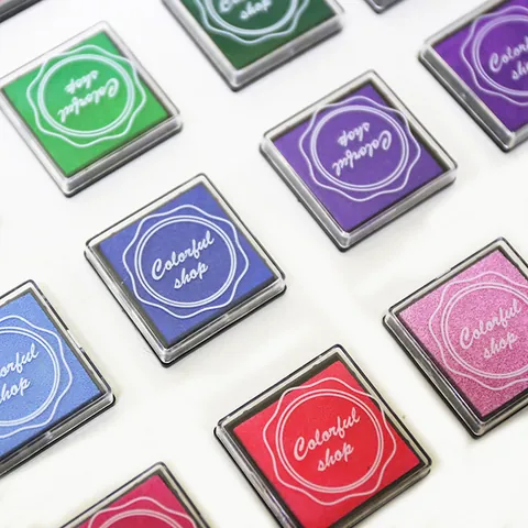 Multicolor Craft Ink Pad Set Square Stamp Pads For DIY Rubber Stamps Finger Painting Craft Scrapbooking Stationery Supplies
