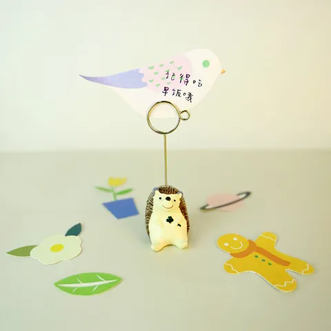 Creative Cartoon Resin Animal Memo Clip Office Desktop Name Card Holder Message Photo Clip Home Decor Gift