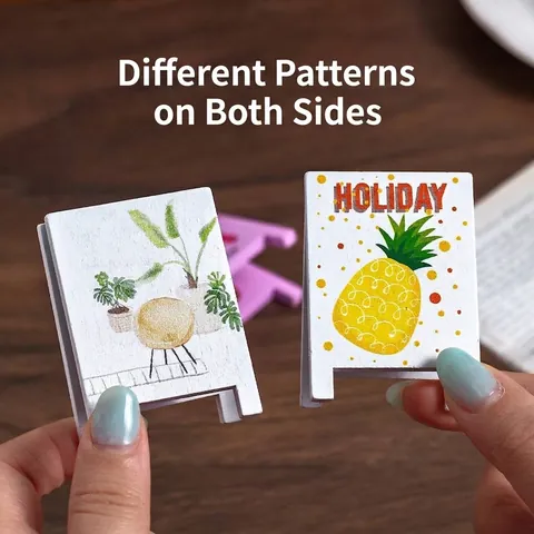 Creative Wood Note Clip Stand Vintage Desk Photo Holder Cute Cartoon Wooden Card Clip Desktop Message Stand For Office Home Decor