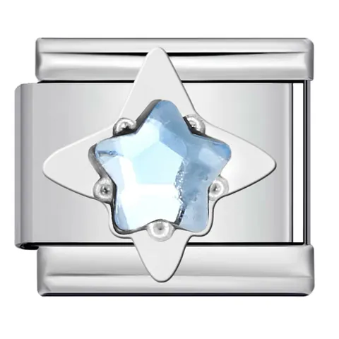 Stainless Steel Italian Charm Link For DIY Bracelet Making Rhinestone Star Heart Paw Pattern Jewelry Accessories