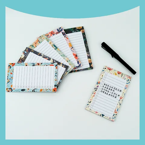 Floral Magnetic Memo Pad For Fridge Grocery List To-Do Checklist Notepad Sheets Tear-Off Magnetic Grocery List For Kitchen Home Office