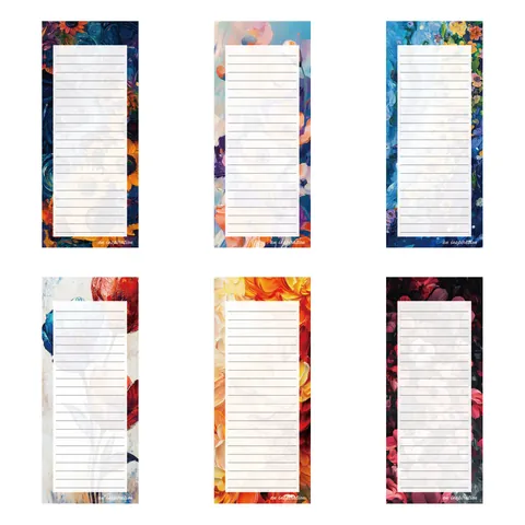 Magnetischer Notizblock Für Kühlschrank Florales Impressionismus Design Notizheft Einkaufsliste 50 Blatt Büro Schreibwaren