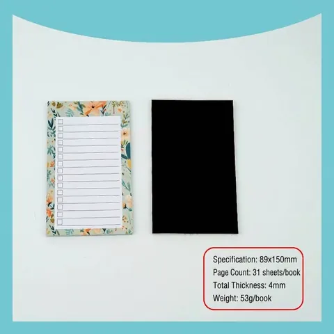 Floral Magnetic Memo Pad For Fridge Grocery List To-Do Checklist Notepad Sheets Tear-Off Magnetic Grocery List For Kitchen Home Office