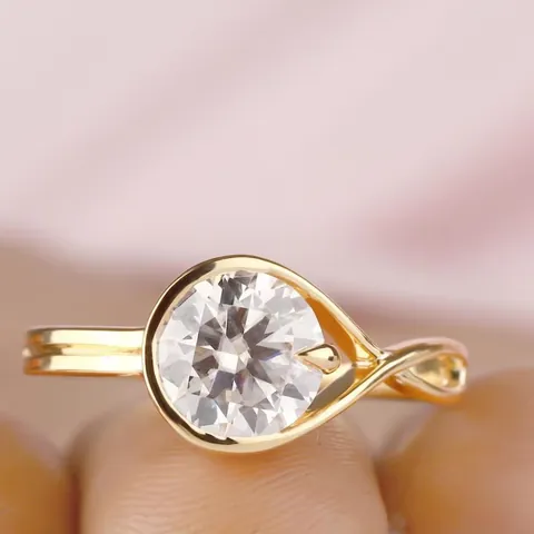 Minimalist Geometric Copper Gold Plated Evil Eye Ring For Women Fashion Rhinestone Inlaid Finger Ring Jewelry Gift