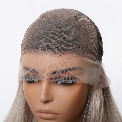 Women Long Straight Synthetic Lace Front Wig Ombre Mixed Gold High Temperature Fiber Breathable Full Head Wig Natural Hairline