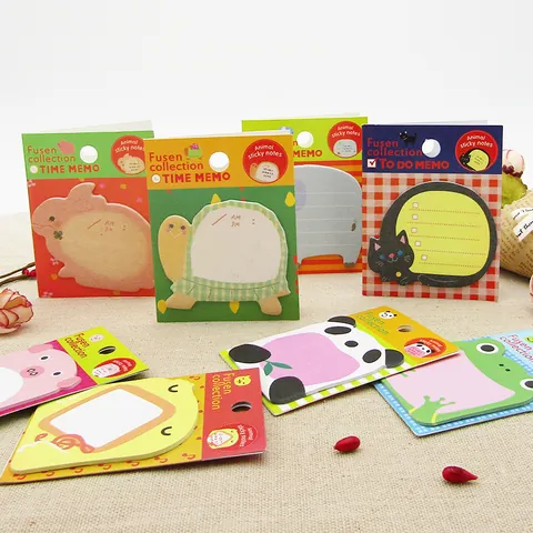 Cartoon Animal Sticky Notes Portable Tearable Memo Pad For Students School Office Supplies Cute Animal Stationery Gift
