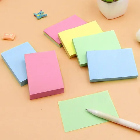 Multicolor Strong Adhesive Sticky Notes Set Thickened Macaron Memo Pads For Office School Daily Messages Reminders Paper