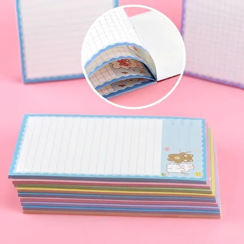 Blocco Note Creativo a Forma di Orso e Coniglio in Carta Ispessita Non Adesiva Per Studenti Vocabolario Manuale Fai da Te