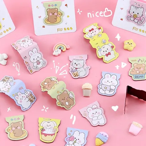 Creative Cartoon Animal Magnetic Bookmark Cute Bear Rabbit Cat Magnetic Page Marker Stationery Reading Gift For Students