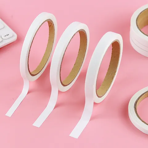 High Viscosity White Double Sided Tape Strong Adhesive Cotton Paper Tape For Handcraft DIY Office School Kindergarten Stationery Paper Fixing