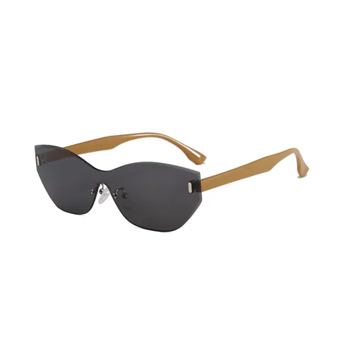 Mode Randlose Polygonale Sonnenbrille Für Damen Herren Schnittkante UV400 Schutz Trendy Katzenauge Brille Für Reisen Streetwear Strand Zubehör