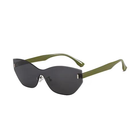 Mode Randlose Polygonale Sonnenbrille Für Damen Herren Schnittkante UV400 Schutz Trendy Katzenauge Brille Für Reisen Streetwear Strand Zubehör
