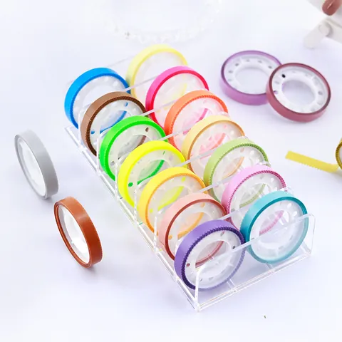 Colorful Translucent PET Sticky Note Tape For Journaling Office School Memo Index Tab Label Easy To Tear Stationery Supplies