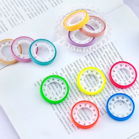 Colorful Translucent PET Sticky Note Tape For Journaling Office School Memo Index Tab Label Easy To Tear Stationery Supplies