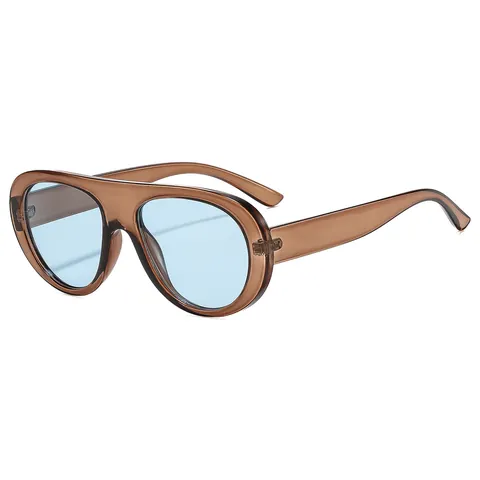 Retro Pilot Oversized Sunglasses For Women Men Polycarbonate Frame UV400 Protection Fashion Aviator Sun Glasses For Travel Driving