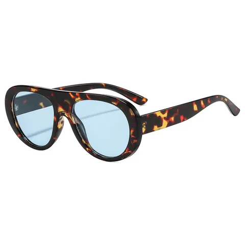 Retro Pilot Oversized Sunglasses For Women Men Polycarbonate Frame UV400 Protection Fashion Aviator Sun Glasses For Travel Driving