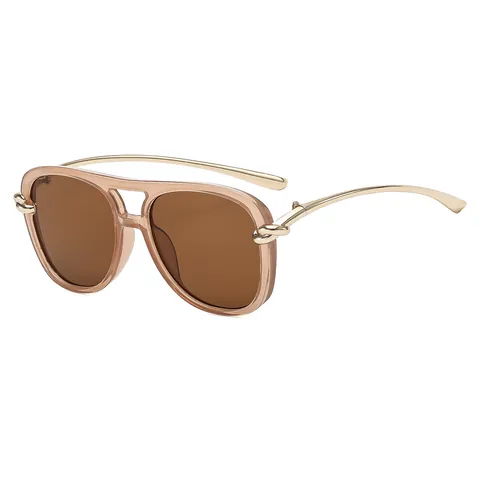Oversized Double Beam Aviator Sunglasses For Women Men Ins Fashion Simple Casual Driving UV400 Protection Metal Leg Pilot Sun Glasses