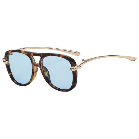 Oversized Double Beam Aviator Sunglasses For Women Men Ins Fashion Simple Casual Driving UV400 Protection Metal Leg Pilot Sun Glasses