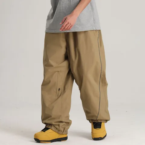 Unisex Winter Outdoor Ski Pants Windproof Waterproof Snowboarding Trousers American Workwear Style Drawstring Cargo Ski Pants