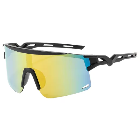 Occhiali da Sole Sportivi Senza Montura Inferiore Ciclismo Outdoor per Uomo Donna Protezione UV400 Lenti a Specchio Antivento Moda Occhiali da Sole