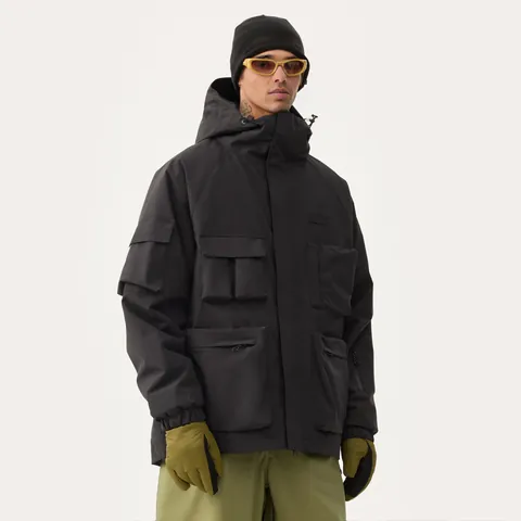 Veste de Ski Style Vêtement de Travail Américain pour Hommes Femmes Oversize Imperméable Coupe-Vent Multi-Poches Manteau de Snowboard Hiver Chaud Sport