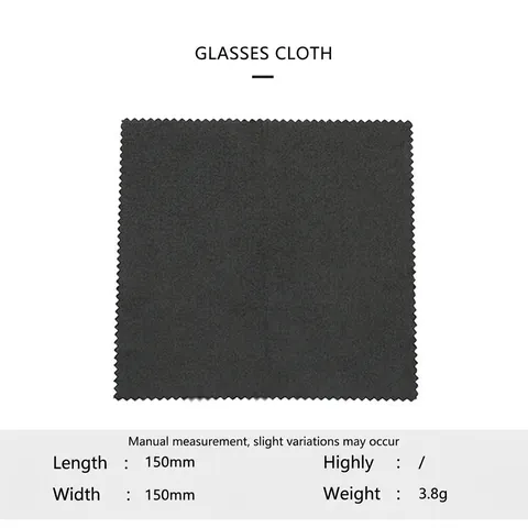 Soft Microfiber Glasses Cleaning Cloth And Drawstring Pouch Bag For Sunglasses Eyeglasses Portable Eyewear Accessories Black