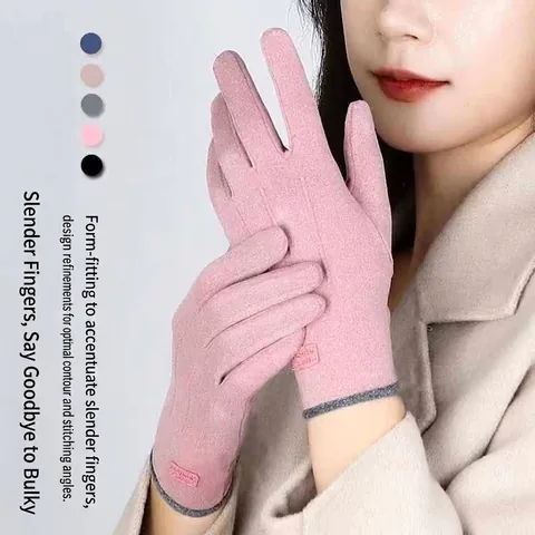 Winter Warme Gestrickte Touchscreen Handschuhe Für Herren Damen Thermische Samtfutter Outdoor Radfahren Winddichte Rutschfeste Fahrhandschuhe