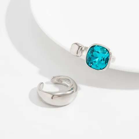 Juego de Anillos Ajustables para el Dedo del Pie Estilo Europeo para Hombre Patrón de Lava Strass Anillos Abiertos Joyería de Playa