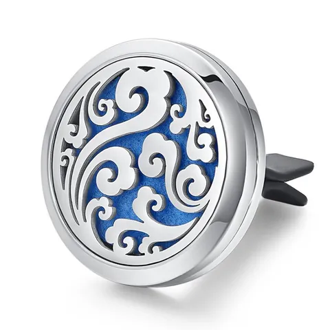Stainless Steel Car Air Vent Diffuser Clip Hollow Cloud Pattern Essential Oil Aromatherapy Freshener Locket Jewelry