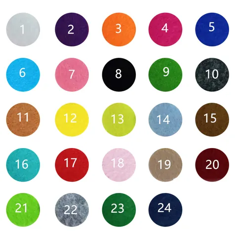 Round Essential Oil Diffuser Felt Pads Colorful Replacement Refill Sponge Pads For Aromatherapy Locket Pendant Necklace Jewelry Making