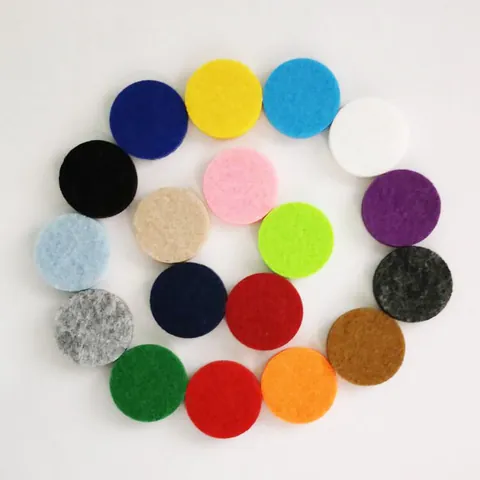 Round Essential Oil Diffuser Felt Pads Colorful Replacement Refill Sponge Pads For Aromatherapy Locket Pendant Necklace Jewelry Making