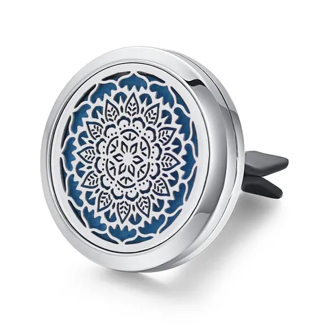 Edelstahl Auto Aromatherapie Diffusor Clip Kaleidoskop Blume Hohl Medaillon Magnetisch Auto Ätherisches Öl Diffusor Medaillon