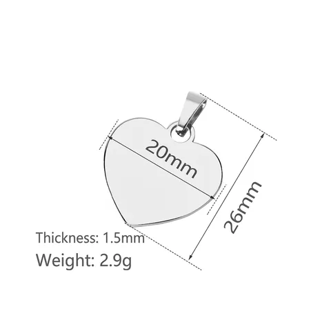 Roestvrij Staal Hartvormig Spiegel Gepolijst Blanco Hanger Voor DIY Sieraden Maken Liefde Hart Sieraden Accessoire