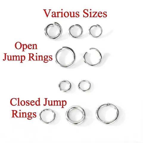 Stainless Steel Open Jump Rings Closed Rings Jewelry Connectors DIY Accessories Findings For Necklaces Bracelets Jewelry Making