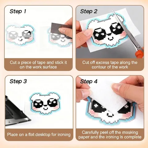 White Crepe Paper Masking Tape For Perler Beads DIY Craft Painting Seamless Adhesive Tape Hand Tearable Drafting Tape