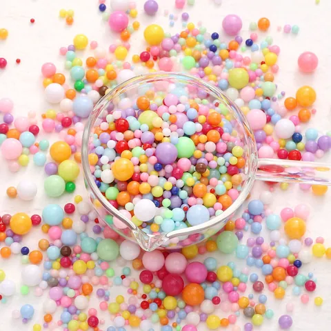 Perles Rondes en Acrylique Sans Trou Couleur Unie Perles en Vrac Pour La Fabrication de Bijoux Bracelet Collier DIY Accessoires de Bricolage