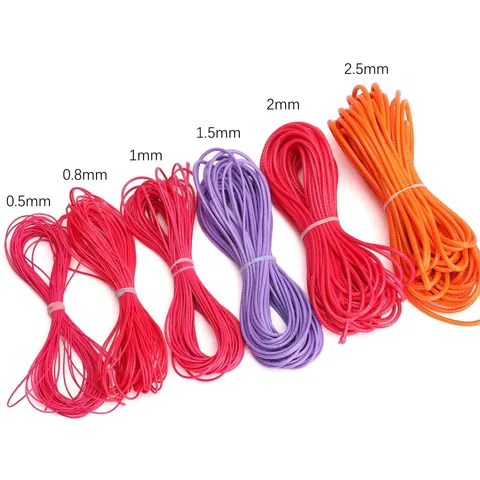 Round Waxed Polyester Cord Korean Waxed Thread For DIY Jewelry Making Bracelet Necklace Hand Woven String Accessories